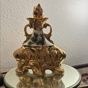 Vintage Gold decorative Jim Bean Bottle Dad Core